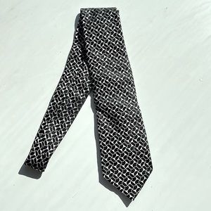 NWT Perry Ellis Portfolio Tie “Ivory Road Geo”